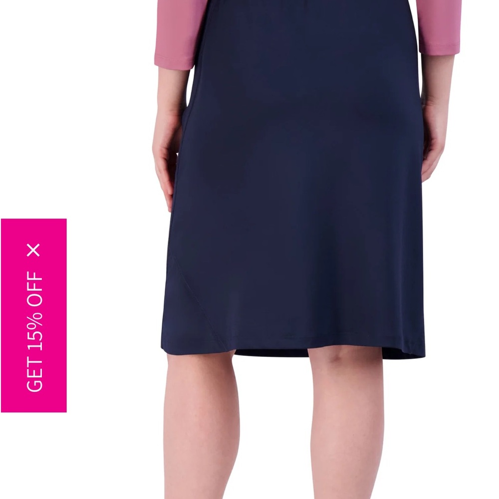 Snoga  Navy Knee-Length travel skirt - Picture 8 of 9